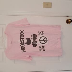 Nwot pink Woodstock shirt